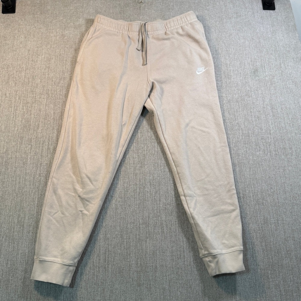 Nike Sportswear Club Fleece Joggers Tan Beige Mens Large BV2671-247